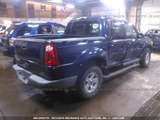 1FMZU77K45UB63869 - 2005 FORD EXPLORER SPORT TR  BLUE photo 4