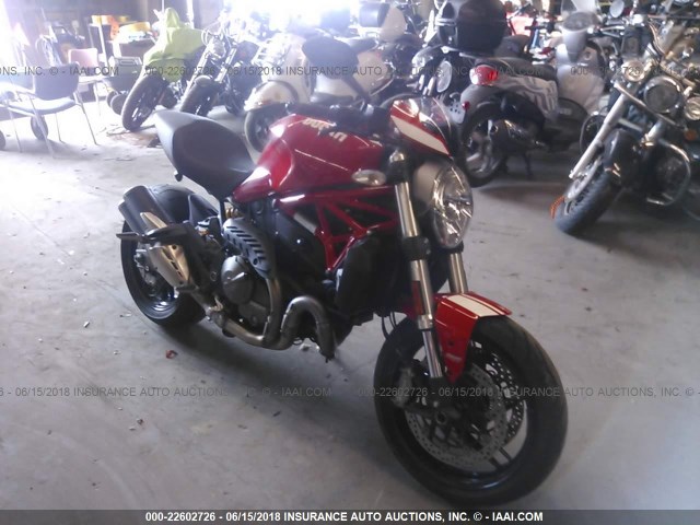 ZDM1RBTS9GB020043 - 2016 DUCATI MONSTER 821 RED photo 1