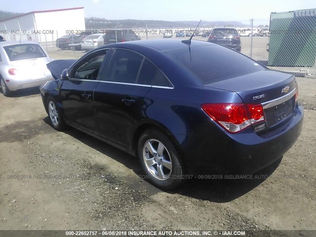 1G1PG5S90B7236606 - 2011 CHEVROLET CRUZE LT Navy photo 3