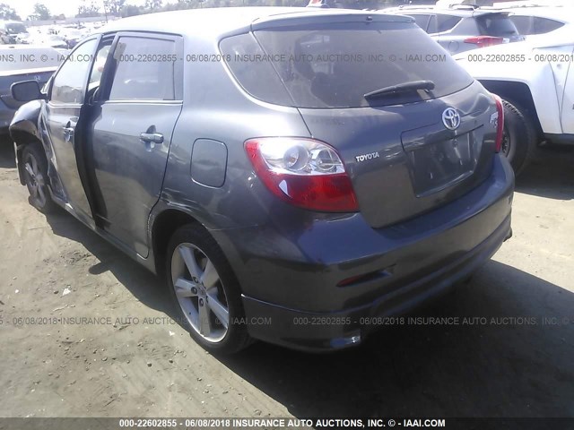 2T1KE40E69C008619 - 2009 TOYOTA COROLLA MATRIX S GRAY photo 3