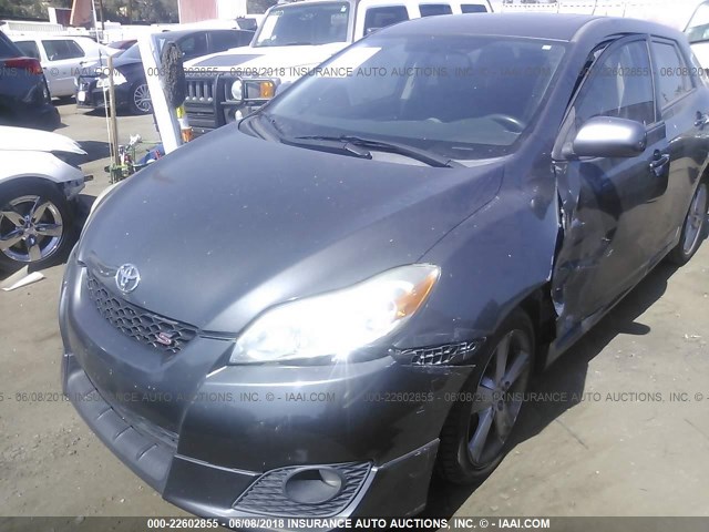 2T1KE40E69C008619 - 2009 TOYOTA COROLLA MATRIX S GRAY photo 6