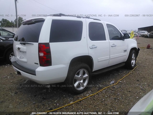 1GNSCBE02BR402208 - 2011 CHEVROLET TAHOE C1500 LT WHITE photo 4