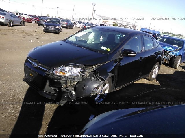 1FADP3F25EL222908 - 2014 FORD FOCUS SE BLACK photo 2