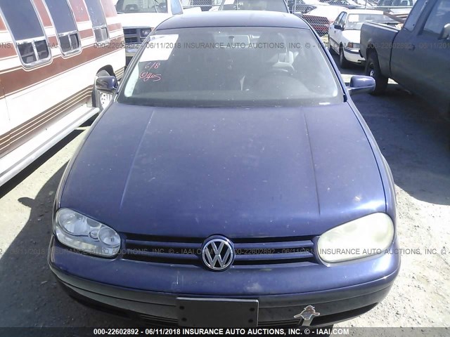 9BWGT61J314034708 - 2001 VOLKSWAGEN GOLF GLS Dark Blue photo 6