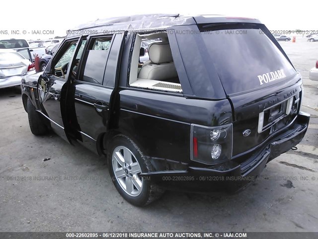 SALME11494A154127 - 2004 LAND ROVER RANGE ROVER HSE BLACK photo 3