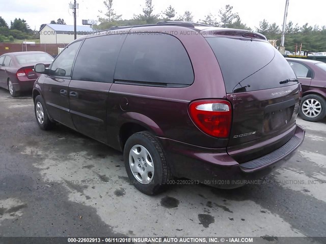 2D4GP24373R177717 - 2003 DODGE GRAND CARAVAN SE MAROON photo 3