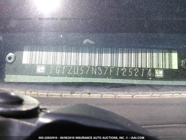 1G1ZU57N37F125214 - 2007 CHEVROLET MALIBU LTZ 蓝色 照片 9