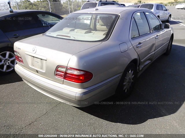 WDBJF65J3YB142929 - 2000 MERCEDES-BENZ E 320 TAN photo 4