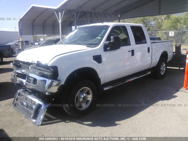 1FTWW31R29EA75144 - 2009 FORD F350 SUPER DUTY WHITE photo 2