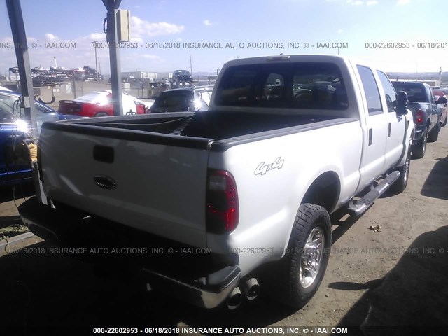 1FTWW31R29EA75144 - 2009 FORD F350 SUPER DUTY WHITE photo 4