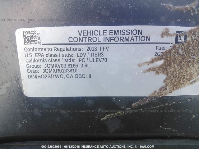 2G1125S34J9148977 - 2018 CHEVROLET IMPALA PREMIER Pewter photo 9