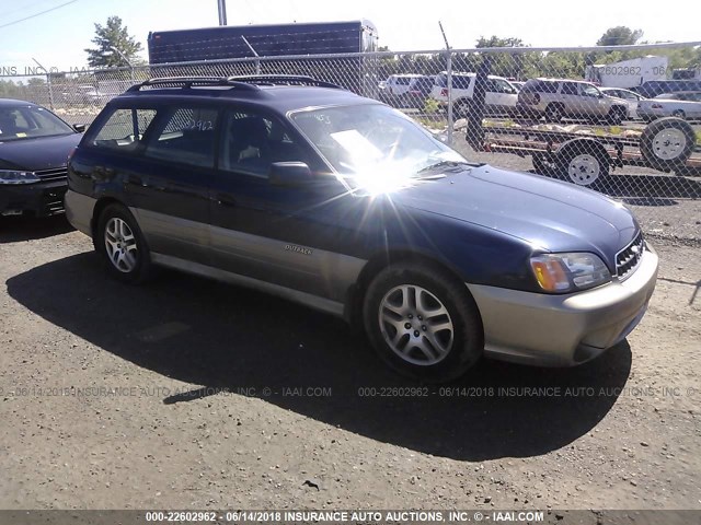 4S3BH675937633842 - 2003 SUBARU LEGACY OUTBACK AWP Dark Blue photo 1