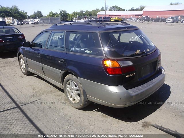 4S3BH675937633842 - 2003 SUBARU LEGACY OUTBACK AWP Dark Blue photo 3