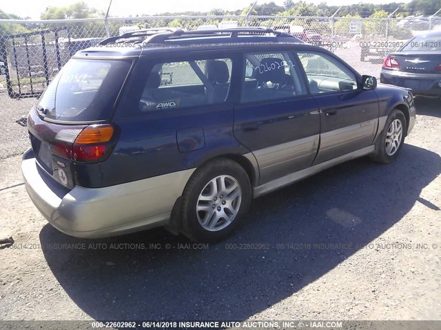 4S3BH675937633842 - 2003 SUBARU LEGACY OUTBACK AWP Dark Blue photo 4