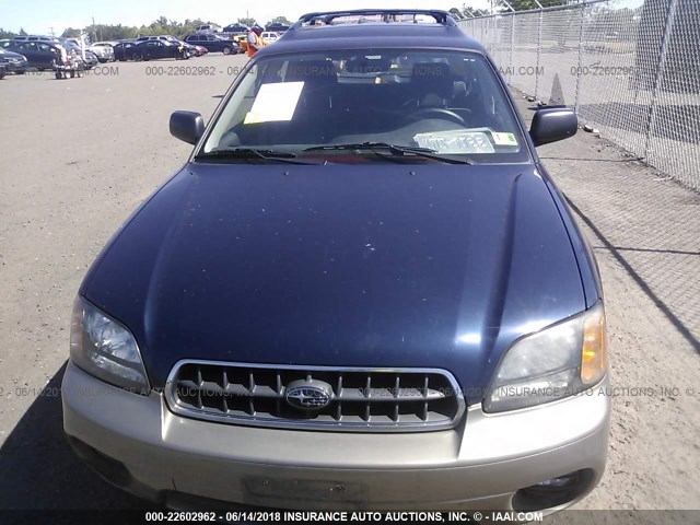 4S3BH675937633842 - 2003 SUBARU LEGACY OUTBACK AWP Dark Blue photo 6