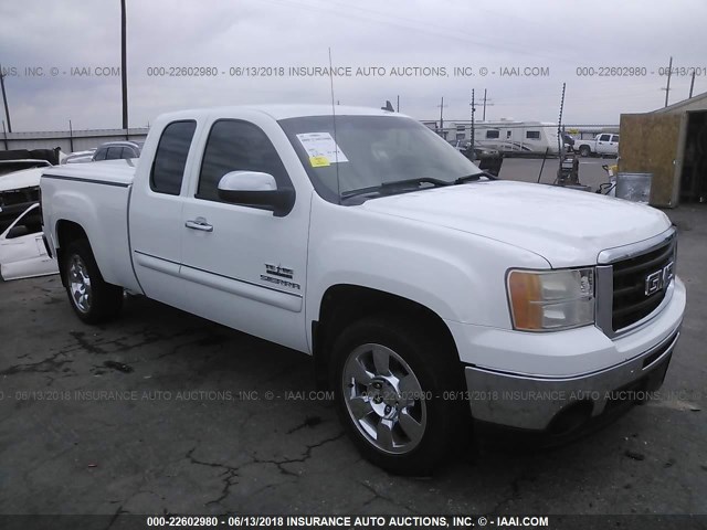 1GTSCVE0XAZ101520 - 2010 GMC SIERRA C1500 SLE WHITE photo 1