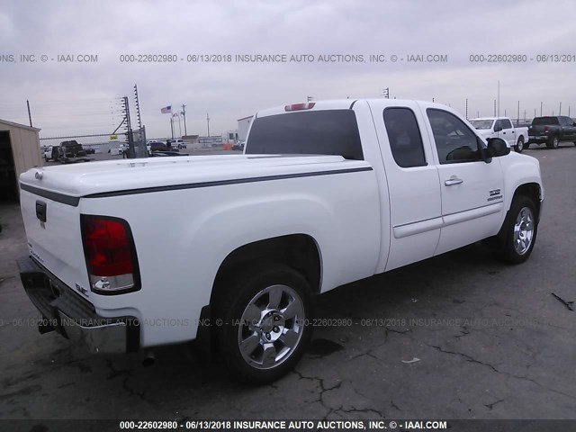 1GTSCVE0XAZ101520 - 2010 GMC SIERRA C1500 SLE WHITE photo 4