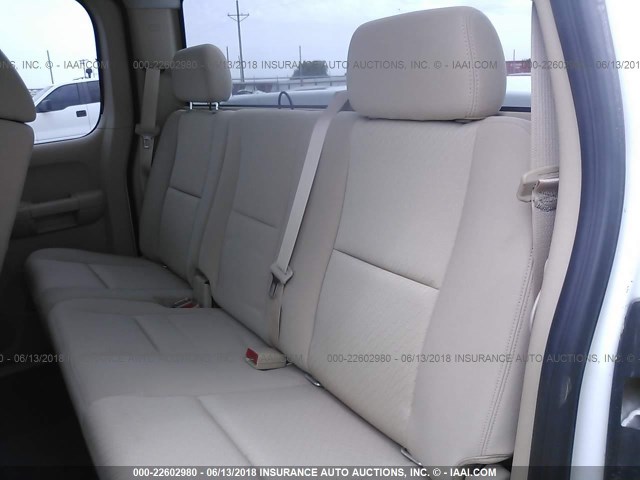 1GTSCVE0XAZ101520 - 2010 GMC SIERRA C1500 SLE WHITE photo 8