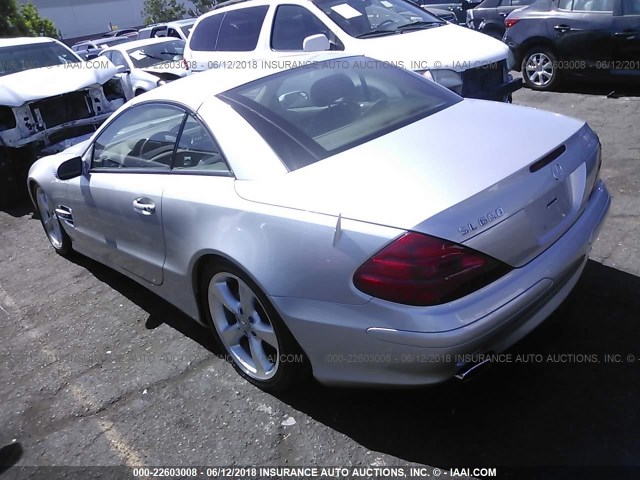 WDBSK76F94F063140 - 2004 MERCEDES-BENZ SL 600 SILVER photo 3