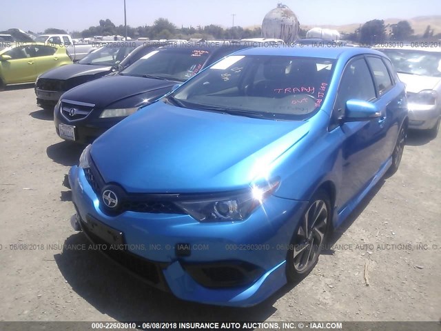 JTNKARJE5GJ522028 - 2016 TOYOTA SCION IM BLUE photo 2