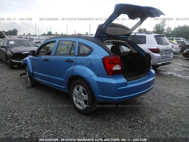 1B3HB28BX8D770064 - 2008 DODGE CALIBER BLUE photo 3