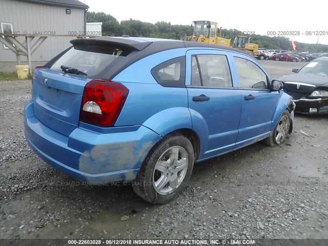 1B3HB28BX8D770064 - 2008 DODGE CALIBER BLUE photo 4