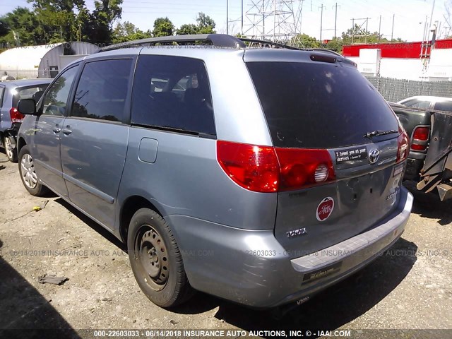 5TDZK23C28S126937 - 2008 TOYOTA SIENNA CE/LE Light Blue photo 3