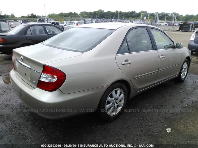 4T1BF32K24U569529 - 2004 TOYOTA CAMRY LE/XLE/SE Qızıl foto 4