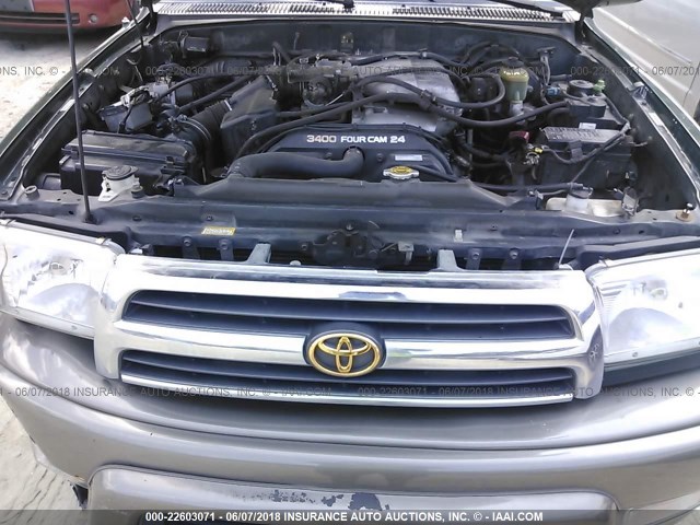 JT3GN87R2Y0173599 - 2000 TOYOTA 4RUNNER LIMITED GREEN photo 10