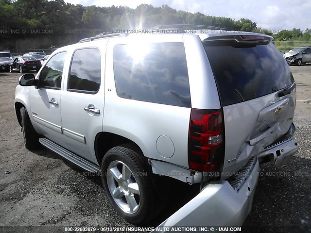 1GNSKBE04BR308205 - 2011 CHEVROLET TAHOE K1500 LT SILVER photo 3