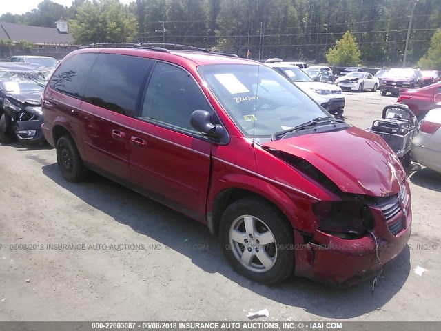 2D4GP44L95R104086 - 2005 DODGE GRAND CARAVAN SXT RED photo 1