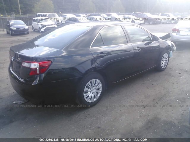 4T1BF1FK7CU626322 - 2012 TOYOTA CAMRY SE/LE/XLE BLACK photo 4
