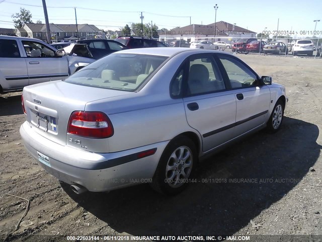 YV1VS29532F844943 - 2002 VOLVO S40 1.9T SILVER photo 4