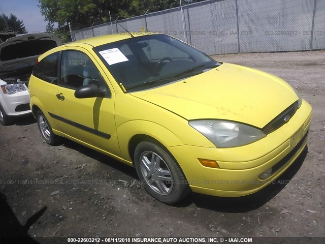 3FAFP31374R122267 - 2004 FORD FOCUS ZX3 YELLOW photo 1