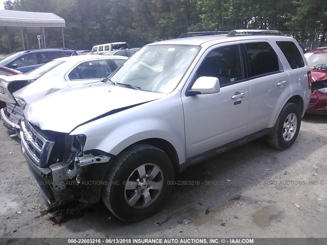 1FMCU04G59KA18435 - 2009 FORD ESCAPE LIMITED SILVER photo 2