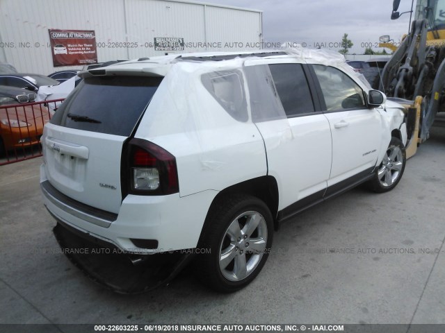 1C4NJCCB3FD335269 - 2015 JEEP COMPASS LIMITED WHITE photo 4