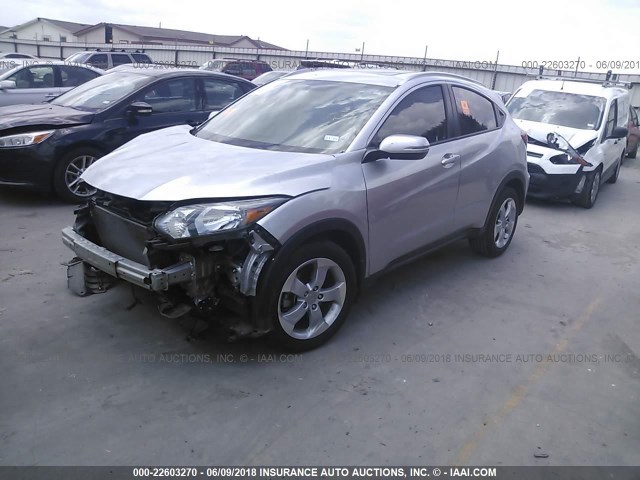 3CZRU5H73GM726883 - 2016 HONDA HR-V EXL SILVER photo 2