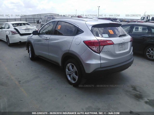 3CZRU5H73GM726883 - 2016 HONDA HR-V EXL SILVER photo 3