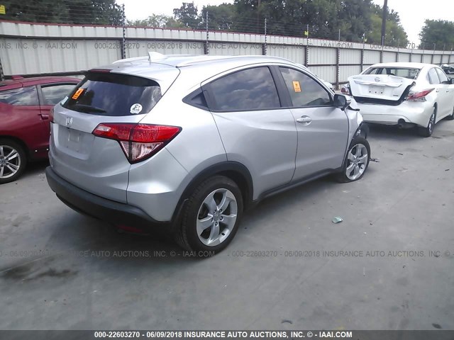 3CZRU5H73GM726883 - 2016 HONDA HR-V EXL SILVER photo 4