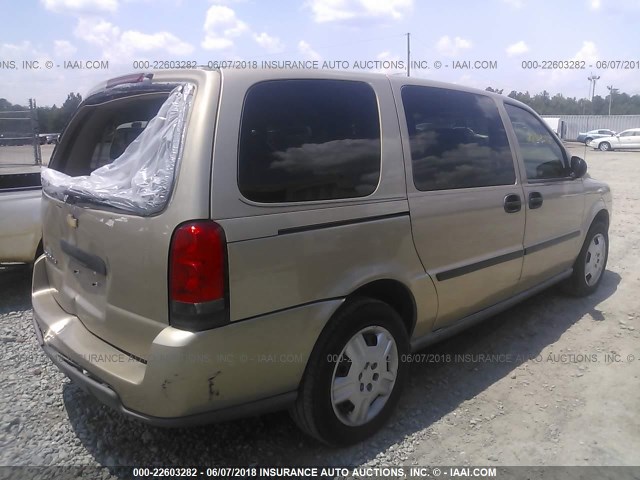 1GNDV23L16D114327 - 2006 CHEVROLET UPLANDER LS TAN photo 4