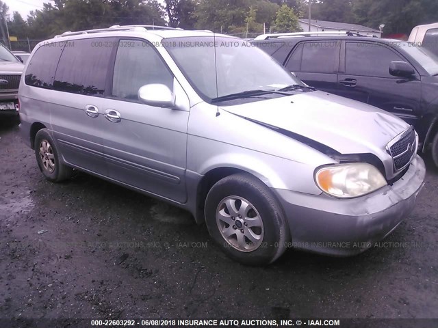 KNDUP131246579034 - 2004 KIA SEDONA EX/LX SILVER photo 1