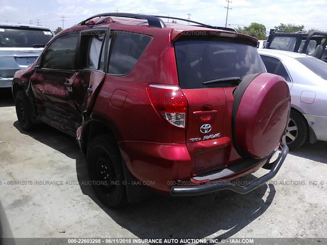 JTMZD33V885109227 - 2008 TOYOTA RAV4 MAROON photo 3