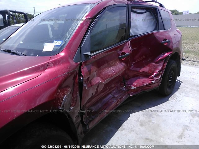 JTMZD33V885109227 - 2008 TOYOTA RAV4 MAROON photo 6