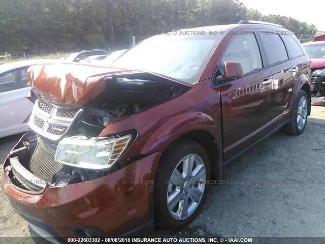 3C4PDCDG5CT283014 - 2012 DODGE JOURNEY CREW ORANGE photo 2