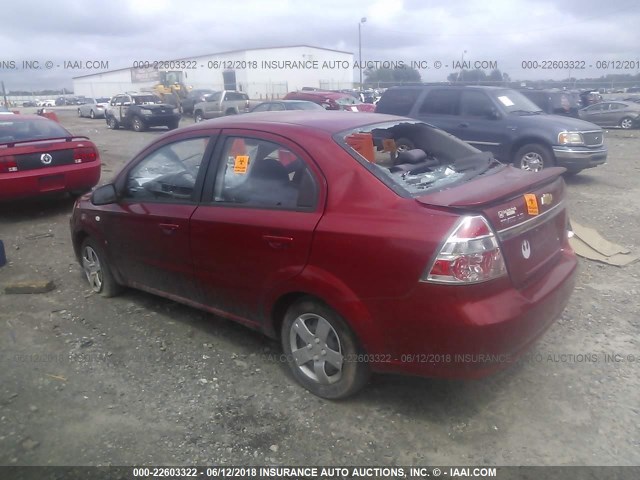 KL1TD56658B137730 - 2008 CHEVROLET AVEO LS RED photo 3