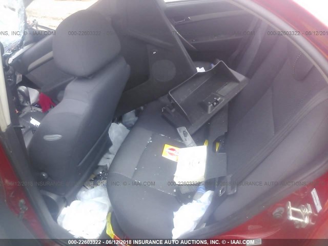 KL1TD56658B137730 - 2008 CHEVROLET AVEO LS RED photo 8