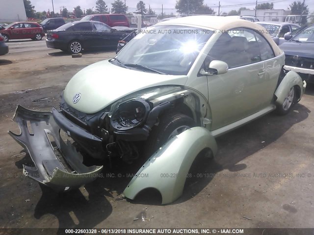 3VWRF31Y37M403681 - 2007 VOLKSWAGEN NEW BEETLE CONVERTIBLE OPTION PKG 1 GREEN photo 2