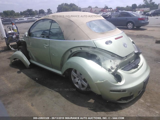 3VWRF31Y37M403681 - 2007 VOLKSWAGEN NEW BEETLE CONVERTIBLE OPTION PKG 1 GREEN photo 3