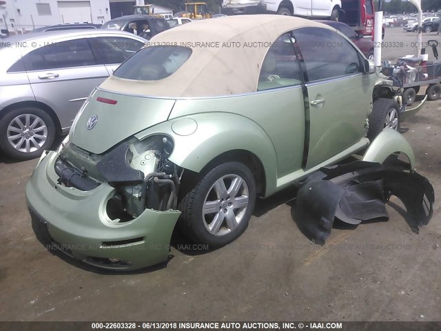 3VWRF31Y37M403681 - 2007 VOLKSWAGEN NEW BEETLE CONVERTIBLE OPTION PKG 1 GREEN photo 4