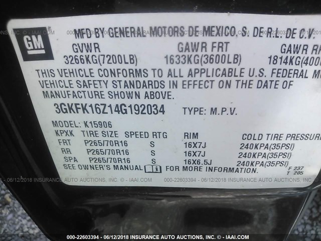 3GKFK16Z14G192034 - 2004 GMC YUKON XL K1500 BLACK photo 9